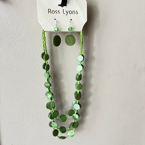 Lime Green Jewelry Set – Multistrand Necklace & Drop Earrings – NEW - Picture 12 of 15